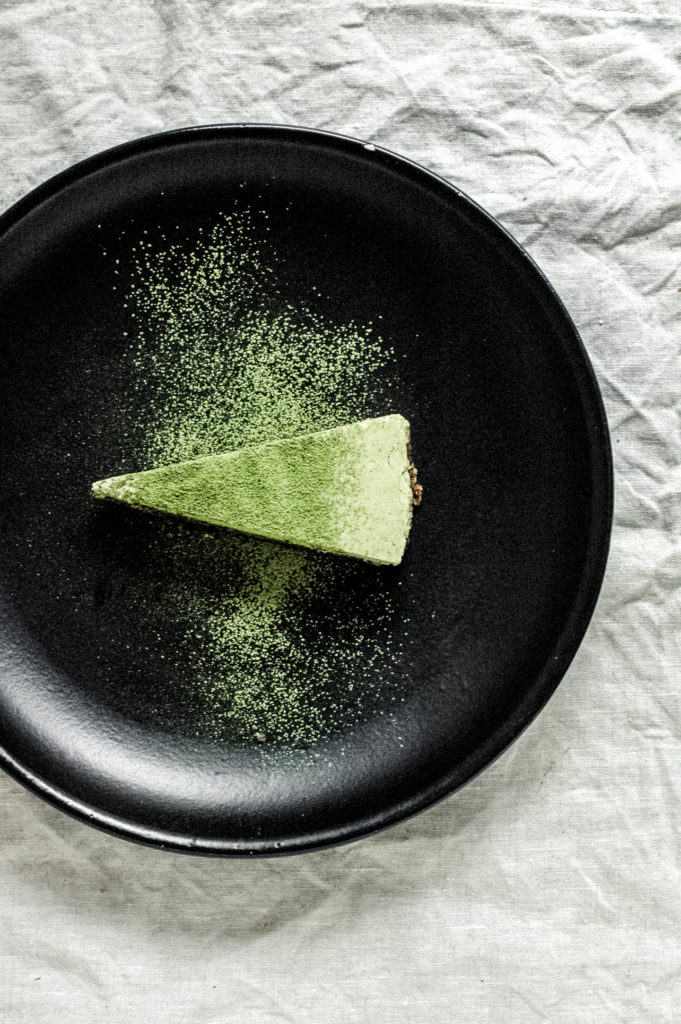 Nootropic No Bake Matcha Coconut Lime Cake with a Reishi Infused Crust 3 | roottoskykitchen.com