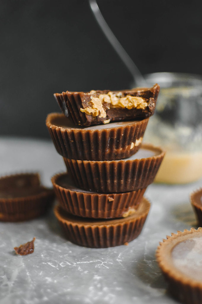 Salted Chocolate Reishi Peanut Butter Cups 4 | roottoskykitchen.com