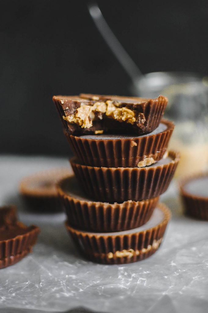 Salted Chocolate Reishi Peanut Butter Cups 5 | roottoskykitchen.com