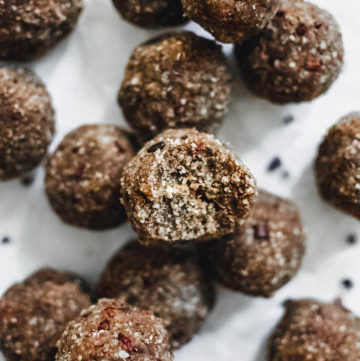 cacao cookie dough energy bites 5 | roottoskykitchen.com