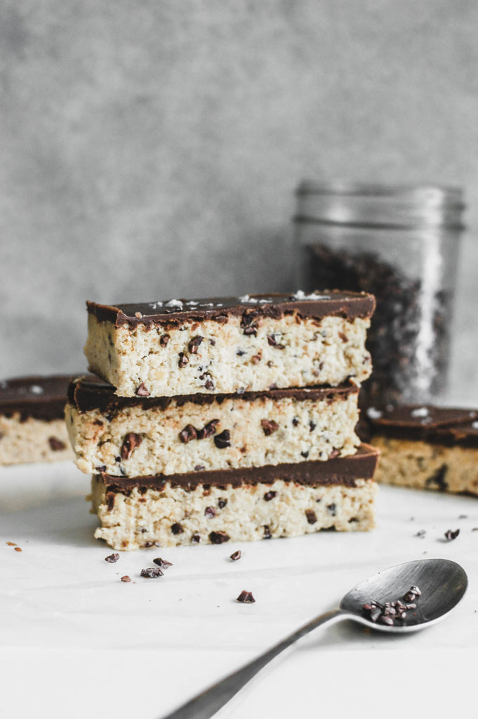 No Bake Chaga Infused Chocolate Cookie Dough Bars 1 | roottoskykitchen.com