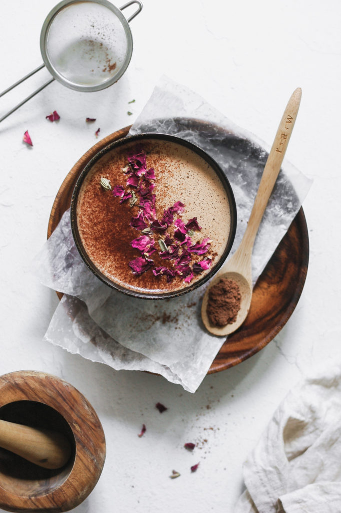 Vanilla Hazelnut Medicinal Mushie Mocha - wild bloom botanicals 2 | roottoskykitchen.com