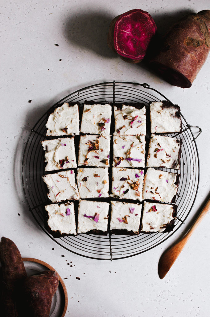 Purple-Sweet-Potato-Spiced-Brownies-with-Maple-Kefir-Frosting-2-roottoskykitchen.com_